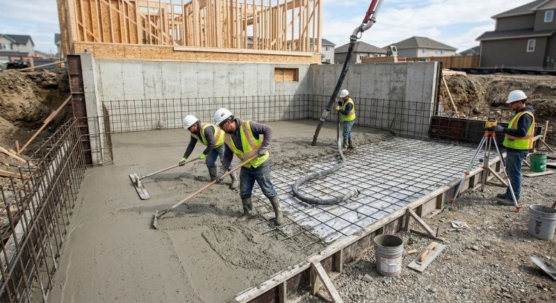 Basement Concrete Installation in Bismarck, ND