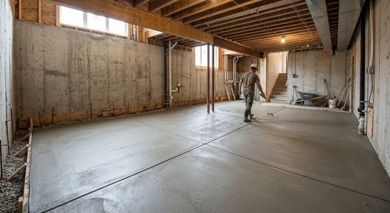 Basement Slab Installation in Bismarck, ND