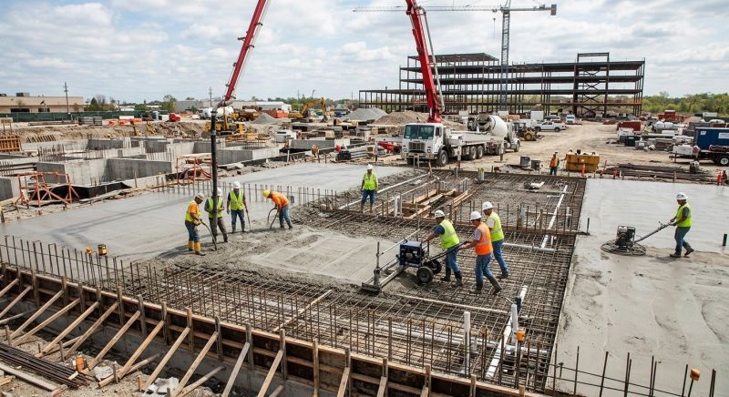Commercial Slab Installation in Menoken, ND